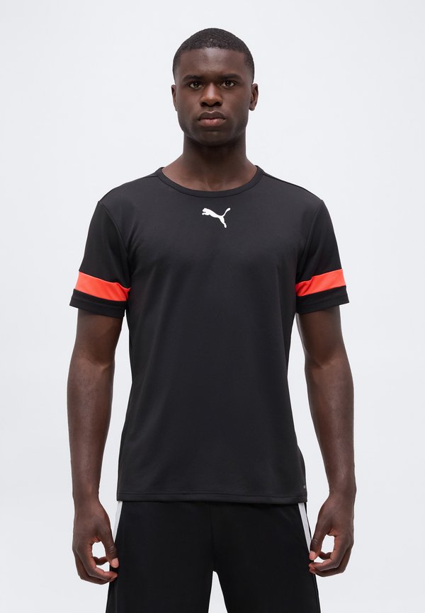 Puma INDIVIDUALRISE - Sports T-shirt - black/white/ultra red