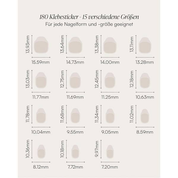 Klebesticker für Soft Gel Press Ons Doonails
