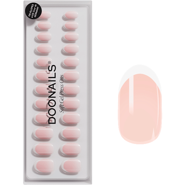 Künstliche Nägel, Soft Gel Press Ons Classic French Medium Round Doonails