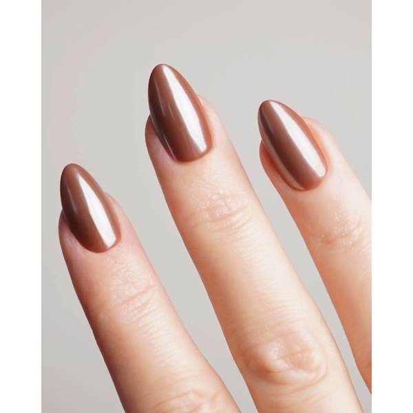 Künstliche Nägel, Soft Gel Press Ons Glazed Chocolate Short Almond Doonails