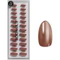 Künstliche Nägel, Soft Gel Press Ons Glazed Chocolate Short Almond Doonails