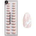 Künstliche Nägel, Soft Gel Press Ons Nude Marble Short Almond Doonails