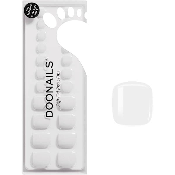 Künstliche Nägel, Soft Gel Press Ons Pediküre Snow White Doonails