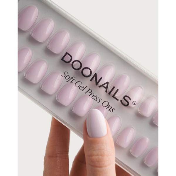 Künstliche Nägel, Soft Gel Press Ons Soft Lilac Short Round Doonails