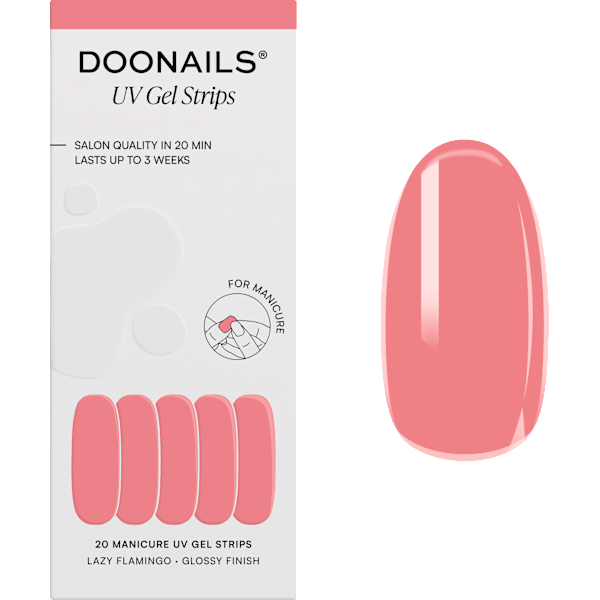 UV Gel Nagelfolien, Gel Strips Lazy Flamingo Doonails