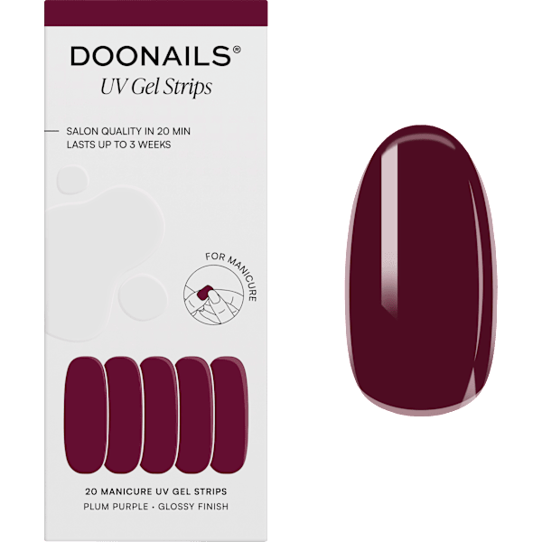 UV Gel Nagelfolien, Gel Strips Mani Plum Purple Doonails