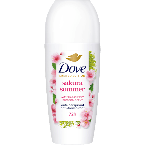Antitranspirant Deo Roll-on sakura summer Matcha & Cherry Blossom Scent Dove
