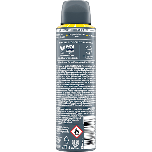 Antitranspirant Deospray Active Comfort Dove MEN+CARE