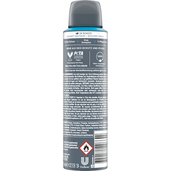 Deospray Clean Comfort mit Zink-Komplex Dove MEN+CARE