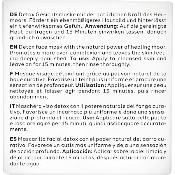 Gesichtsmaske Detox Heilmoor Maske Dr. Scheller