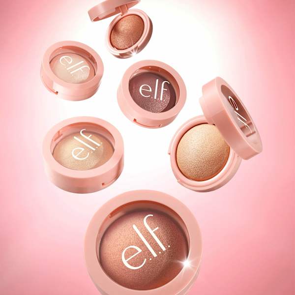 Highlighter Halo Glow Silky Powder Blush Money e.l.f. Cosmetics