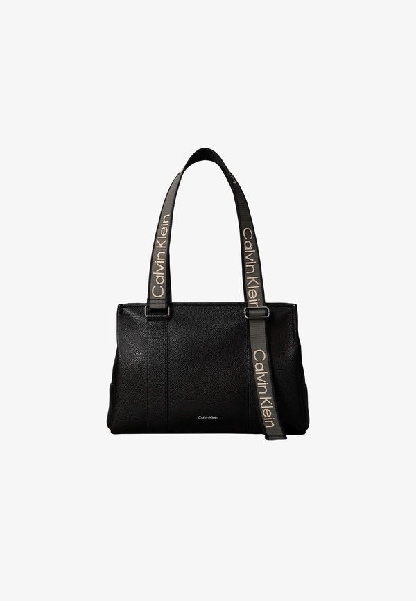 Calvin Klein WEBBING STRAP - Tote bag - black