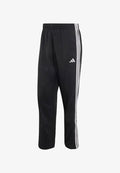 adidas Sportswear ESSENTIALS 3 STRIPES STANFORD LITE TAPERED OPEN HEM PANTS - Tracksuit bottoms - black/white