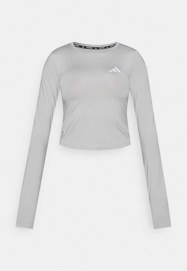 adidas Performance RUN ESS LS W - Long sleeved top - medium grey heather