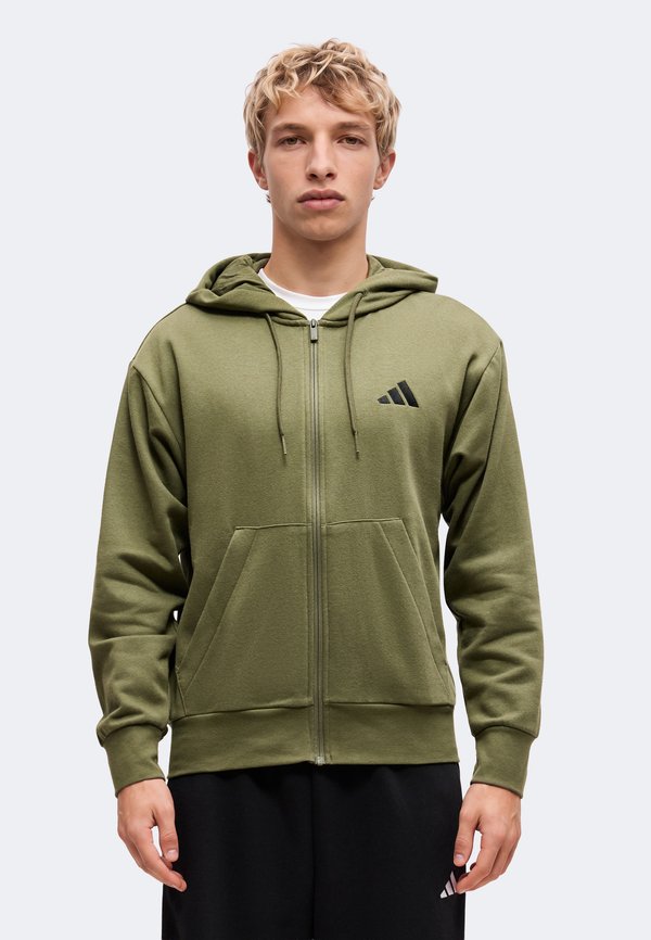 adidas Sportswear FEELCOZY FULL ZIP - Zip-up sweatshirt - olive strata/black