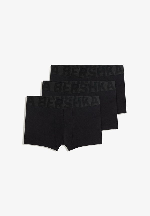 Bershka 3-PACK - Trunks - black