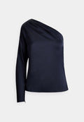 Lauren Ralph Lauren SATIN CHARMEUSE ONE-SHOULDER BLOUSE