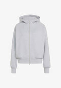 adidas Sportswear SOFT LUX FULL ZIP HOODIE - Zip-up sweatshirt - light grey heather
