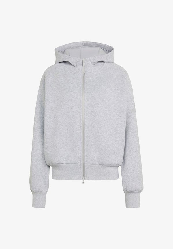adidas Sportswear SOFT LUX FULL ZIP HOODIE - Zip-up sweatshirt - light grey heather
