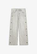 Bershka STARS AND STUDS - BAGGY JEANS - Baggy Jeans - grey
