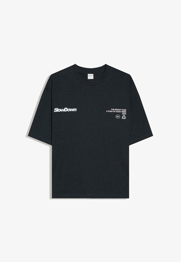 Bershka STREET LETTERING - TSHIRT - Print T-shirt - royal blue
