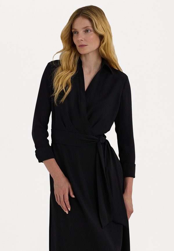 Lauren Ralph Lauren LONG SLEEVE GEORGETTE MIDI DRESS