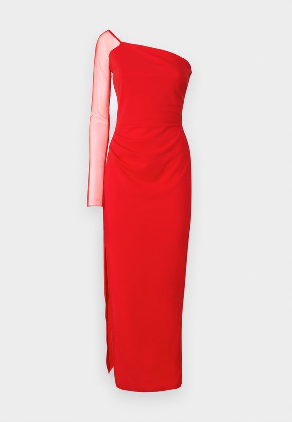 WAL G. ABBI MESH SLEEVE MAXI DRESS