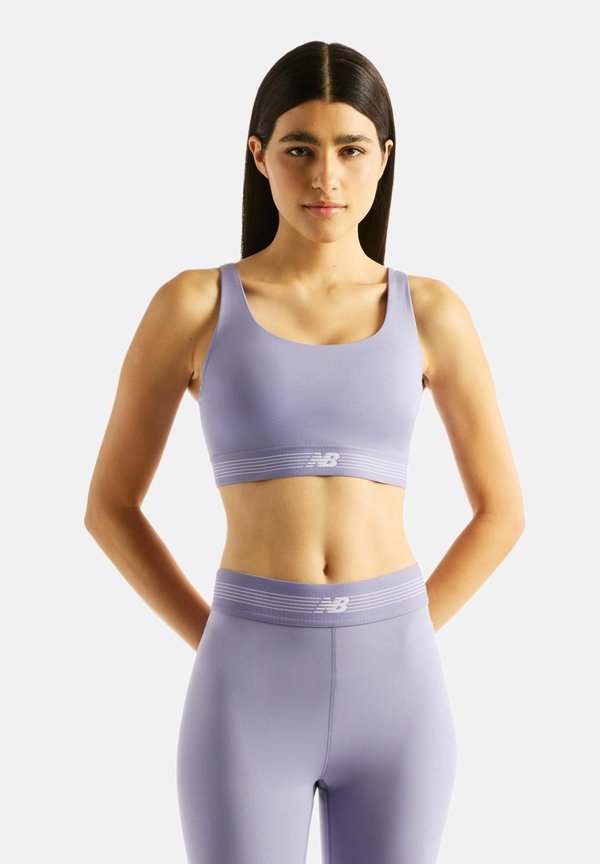 New Balance AC TRAIN BRA - Medium support sports bra - dark smoked violet