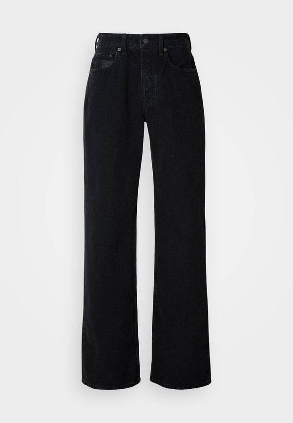 Tommy Jeans MIA MID RISE RELAXED STRAIGHT LEG BLACK JEANS
