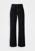 Tommy Jeans MIA MID RISE RELAXED STRAIGHT LEG BLACK JEANS