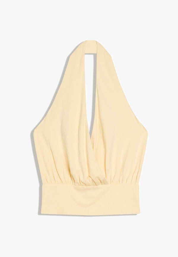 Bershka CROSSOVER RUCHED CUMMERBUND - Top - yellow
