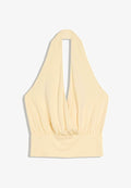 Bershka CROSSOVER RUCHED CUMMERBUND - Top - yellow