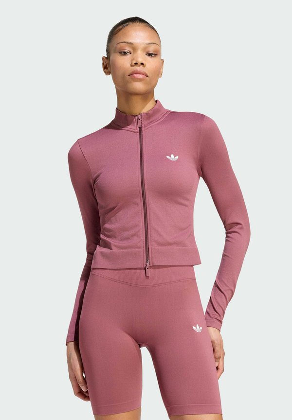 adidas Originals ADIDAS ORIGINALS ESSENTIALS SEAMLESS TRACKTOP - Cardigan - burgundy