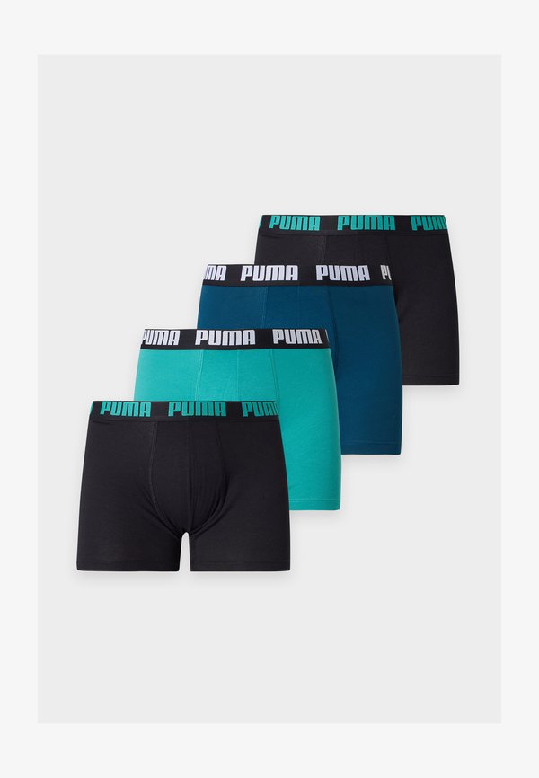 Puma MEN BASIC 4 PACK - Trunks - mint / petrol / black