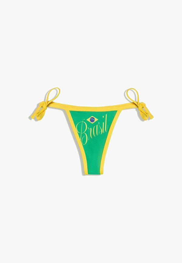 Bershka BIKINI BOTTOMS - Bikini bottoms - evergreen