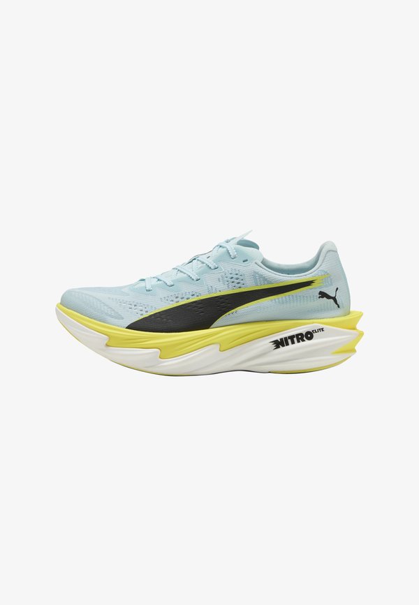 Puma DEVIATE NITRO ELITE 4 - Road running shoes - fresh water lemon crush- black