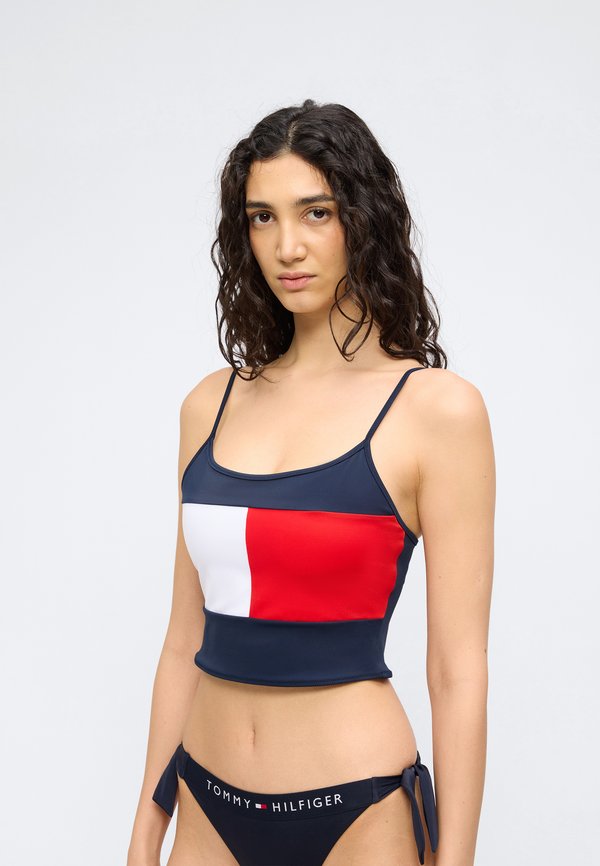 Tommy Hilfiger SIGNATURE COLOUR-BLOCKED TANKINI TOP