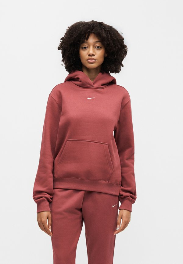 Nike Sportswear STUDIO FLEECE MEDIUM WEIGHT PULLOVER HOODIE - Hoodie - pink smoke/sail