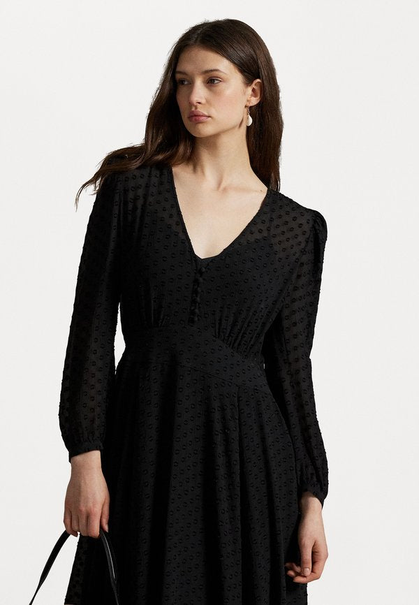 Polo Ralph Lauren SILK-BLEND BLOUSON DRESS