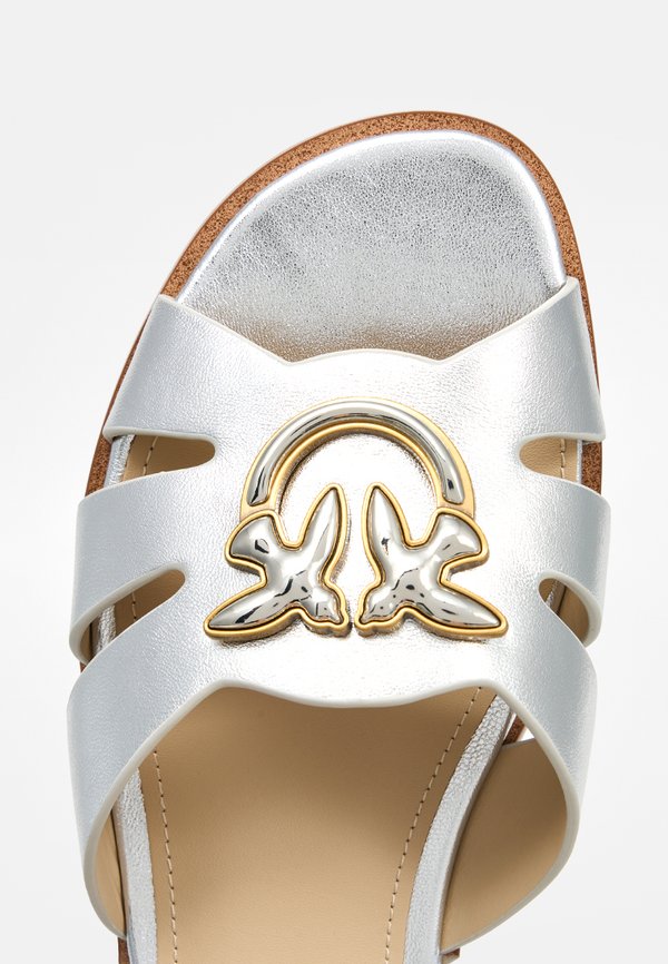 Pinko MILLY 04 - SLIPPER LAMINATED NAPPA SILVER