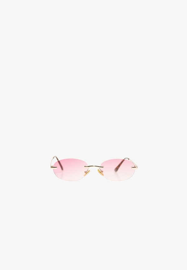 Bershka RIMLESS OVAL - SUNGLASSES - Sunglasses - light pink
