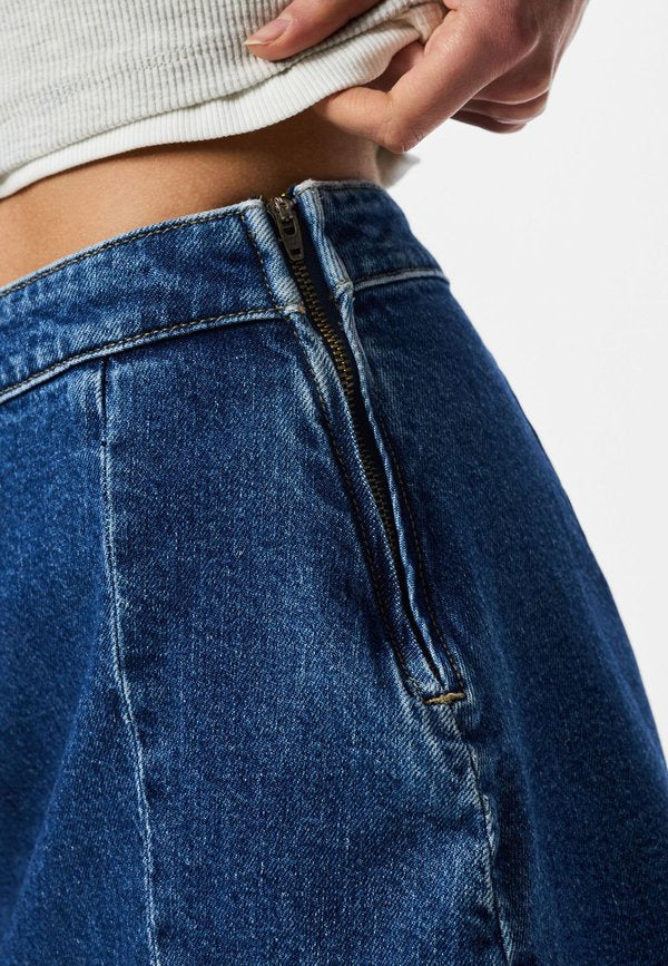 Pieces Mini PCSILKE HW SLIT DENIM