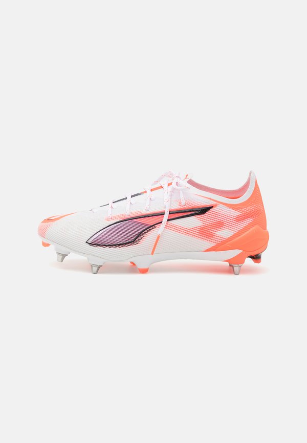Puma ULTRA 5 ULTIMATE MXSG - Soft-ground football boots - white/black/glowing red