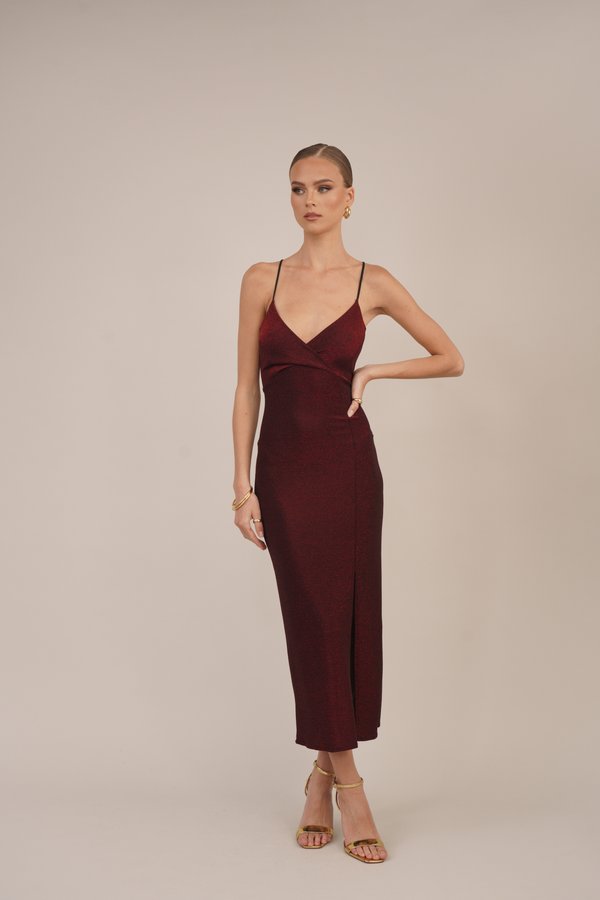 WAL G. EXCLUSIVE NYE GLITTER  ARGENTINE MIDI