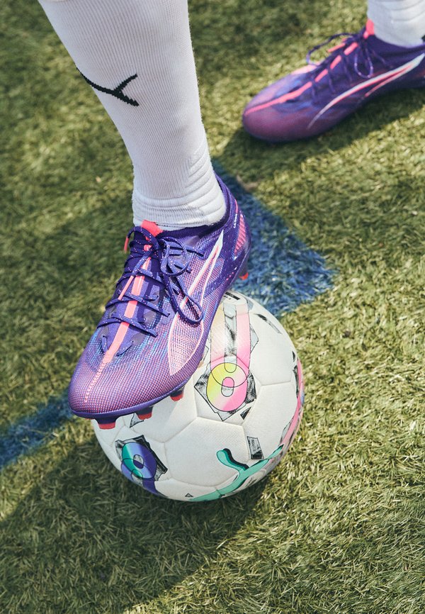 Puma ULTRA 5 PRO FG/AG - Firm-ground football boots - lapis lazuli/white/sunset glow