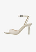 Bershka WITH ANKLE STRAP  - High heeled sandals - white