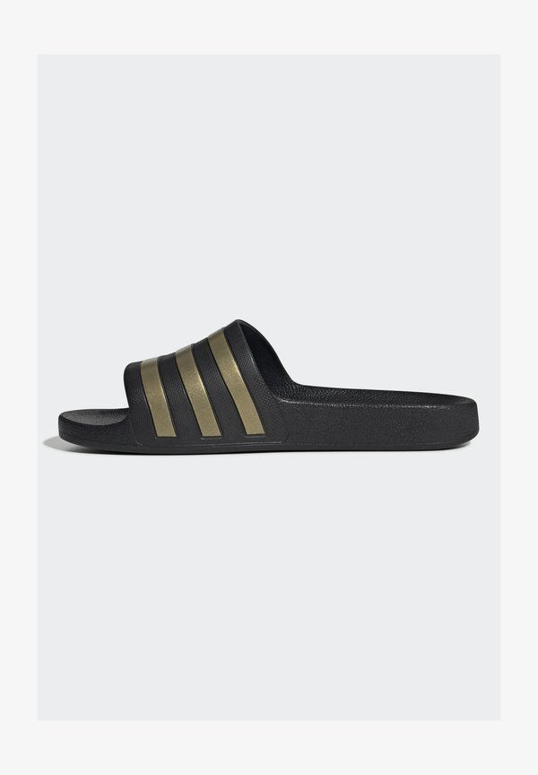 adidas Sportswear ADILETTE AQUA - Pool slides - core black gold met core black