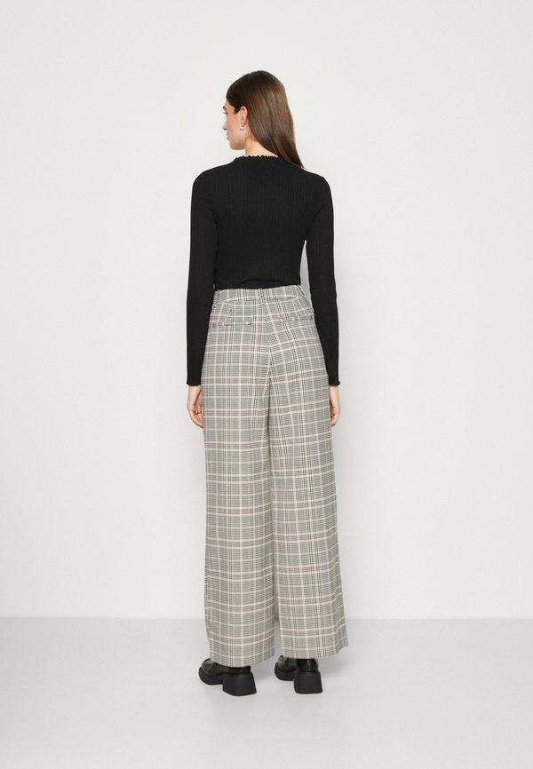 TOM TAILOR DENIM CHECK WIDE LEG PANT