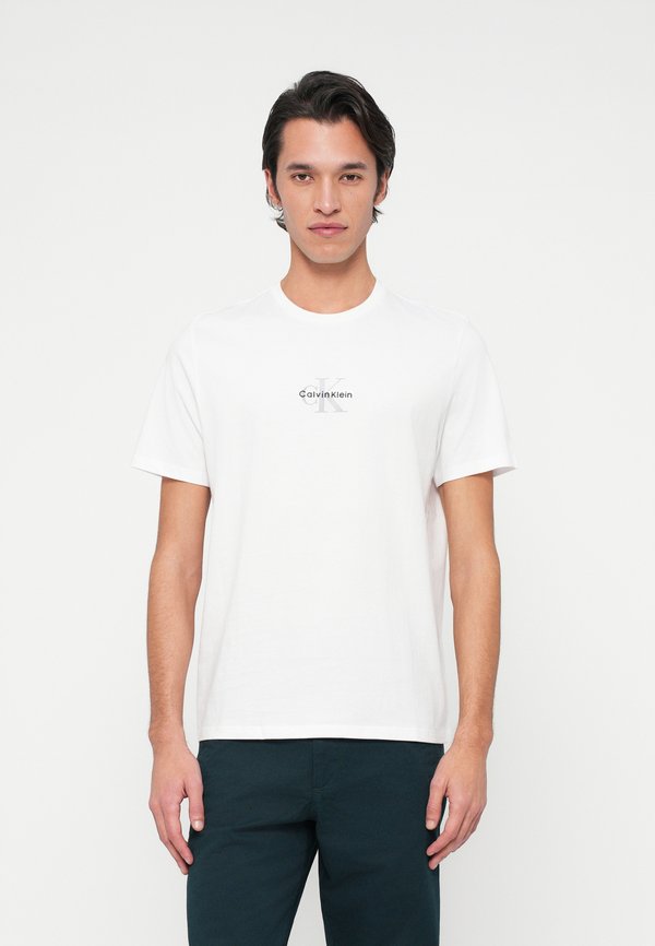 Calvin Klein Jeans MICRO MONOLOGO GRAPHIC - Print T-shirt - brilliant white