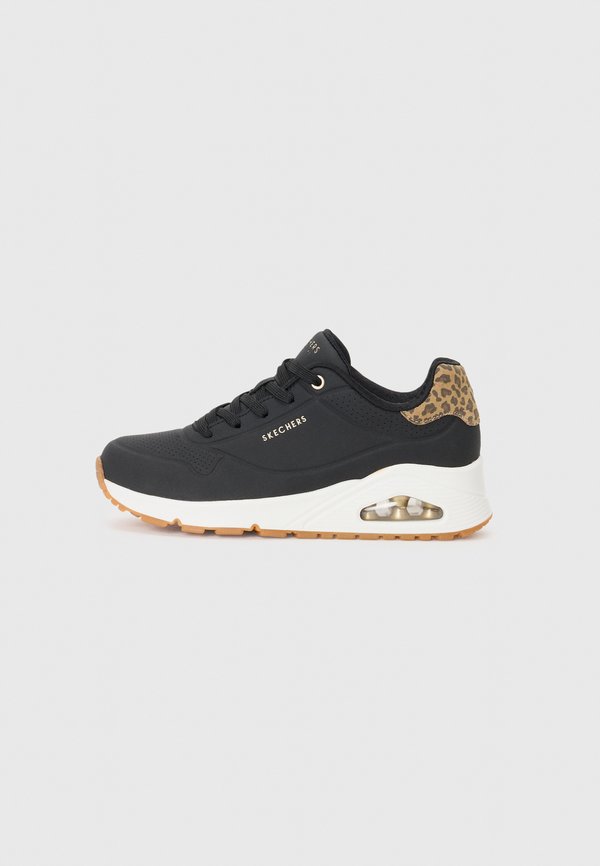 Skechers UNO - Trainers - black/leopard